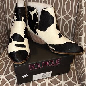 Corkys Black and White Ankle Booties